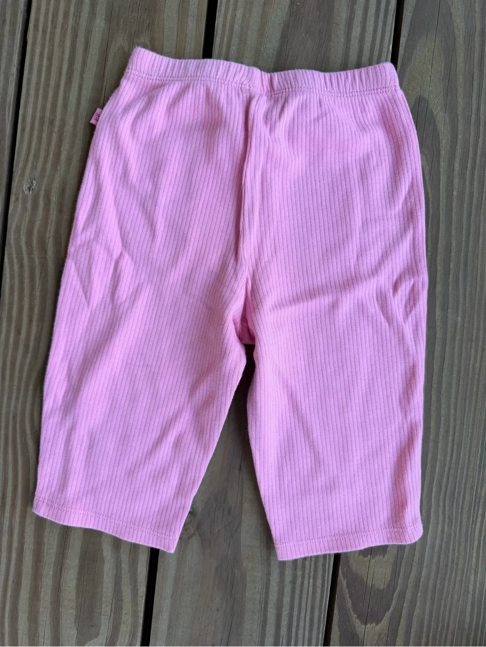 Baby Gap Girls 6-12M Pink Ribbed Pants Ruffle Pocket NWT